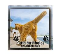 2026 Calendario De Bola De Gato, Calendario De Gato Divertido 2026, Planificador De Pared De 12 Meses Con Divertidos Momentos Felinos Y Humor De Gatitos, Planificador Familiar De Escritura Colgante