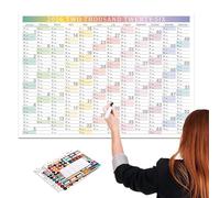2026 Calendario,Incluye Pegatinas Esquema De Escritura | Calendario Planificador de Pared | Para Hogar Y Oficina Escuela Profesor Estudiante Planificación Familiar Académica Navidad