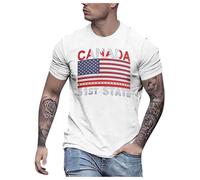 2026 camiseta hombre 51st State Canada manga corta camiseta poder canadá 51st State Tshirt Hace América y Canadá otra vez genial camiseta para hombre, Blanco, XL
