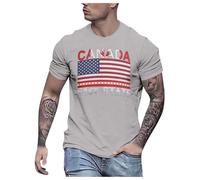 2026 camiseta hombre 51st State Canada manga corta camiseta poder canadá 51st State Tshirt Hace América y Canadá otra vez genial camiseta para hombre, Gris claro., L