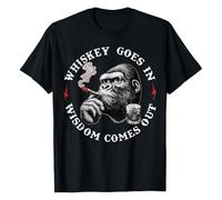 2026 Camiseta informal de manga corta con estampado de letras, cuello redondo, camiseta básica, mezcla cómoda y suave, ropa de moda, Negro , L