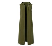 2026 Camiseta para hombre, falda medieval con capucha para hombre, túnica sin mangas, disfraz, cosplay, verde, M