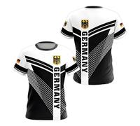 2026 Camiseta para hombre y mujer, diseño de la selección nacional de Alemania, impresión 3D, transpirable, manga corta, deportiva, informal, camiseta de fútbol, 5#, L