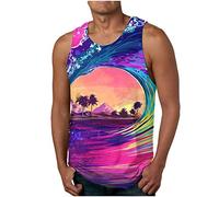 2026 Camisetas de Tirantes Hombre,Verano Moda Camiseta sin mangas Diario Casual Deporte gym Original Hawái Impresión chandal hombre Tank Top playa Chaleco T-shirt básica tee Talla grande