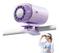 2026 Car Clip On Air Conditioner Fan with LED Display, 16°C Semiconductor Instant Cooling, 199 Speeds 360° Rotation Quiet Personal Fan, USB Rechargeable Portable AC for Car Seat Office (Purple)