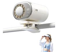 2026 Car Clip On Air Conditioner Fan with LED Display, 16°C Semiconductor Instant Cooling, 199 Speeds 360° Rotation Quiet Personal Fan, USB Rechargeable Portable AC for Car Seat Office (White)