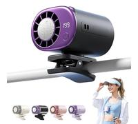 2026 Car Clip On Air Conditioner Fan with LED Display, 16°C Semiconductor Instant Cooling, 199 Speeds 360° Rotation Quiet Personal Fan, USB Rechargeable Portable AC for Car Seat Office (Black)