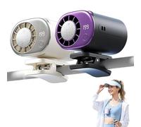 2026 Car Clip On Air Conditioner Fan with LED Display, 16°C Semiconductor Instant Cooling, 199 Speeds 360° Rotation Quiet Personal Fan, USB Rechargeable Portable AC for Car Seat Office (Black +White)