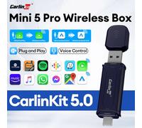 2026 CarlinKit 5 CarPlay inalámbrico Android Auto Adaptador cableado a inalámbrico Plug and Play para iPhone Teléfono Android Conexión inalámbrica Actualización en línea del automóvil Mini 3 CarlinKit
