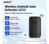 2026 CarlinKit Android Auto adaptador inalámbrico Smart Ai Box Plug And Play Bluetooth WiFi conexión automática para coches Android con cable A2A Wireless AA Official Genuine