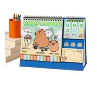 2026 Cartoon Capybara Calendar | 12 Months Stand Up Desk Calendar With Capybara Illustra, Cute Animal Illustration Tabletop Decor For Home Offices Dorm School Bedroom Tabletop Shelf