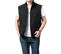 2026 chaleco de comercio exterior hombre mono de verano al aire libre bolsa de deporte chaleco de pesca, Negro , 4XL