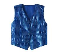 2026 Chaleco de Traje de Hombre Slim Fit Business Boda sin Mangas Camiseta de Tanque Chaleco America, azul, S