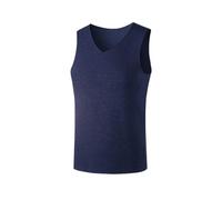 2026 Chaleco térmico sin costuras, suéter sin mangas cálido para ocio para usar debajo de capas, marine, 3XL