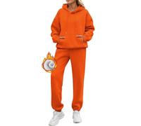 2026 Chandal Mujer Invierno Polar Oversized Chándal Completo 2 Piezas Manga Larga Sudadera con Capucha y Pantalón Conjunto Dos Piezas Conjuntos Deportivos Fitness Jogging Ropa Deportiva Sweatshirt