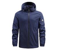 2026 chaqueta de entretiempo hombres sólido invierno casual abrigo simple deporte bolsillo con cremallera chaqueta voladora ropa de béisbol, azul oscuro, 3XL