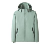 2026 Chaqueta de entretiempo para mujer, abrigo informal para mujer, ropa exterior ligera para invierno, cortavientos softshell con bolsillos para ropa urbana diaria, verde, XL