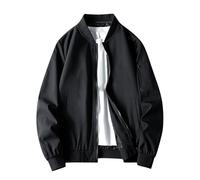 2026 Chaqueta Hombre Otoño Invierno Abrigo Moda Casual Suelto béisbol Chaqueta Ligero Bomber Cremallera Cardigan Sudadera Informal Outwear Color sólido Clásico Tops Talla Grande Jacket