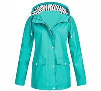 2026 Chaqueta Impermeable Mujer Tamaño Grande A Prueba Viento Capa | Chaqueta de mujer Parka Con Capucha Ligero Y Transpirable Tops Y Bolsillos Cremallera Estilo Gabardina Para Senderismo