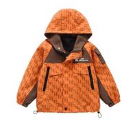 2026 Chaqueta para Niños Primavera Otoño Abrigo Cortavientos Casual Al Aire Libre Para Niños De 6 15 Edad Ligera Cómoda Chaqueta Con Capucha Impermeable Niños Para Uso Diario, rojo, 8-9 años