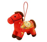 2026 Chinese New Year Horse Mascot Plush Toy, Spring Festival Bag Pendant, Stuffed Animal Toy | Keychain for Kids Teens Adults Collectors Students Office Travelers Cars Trucks Backpacks Suitcases