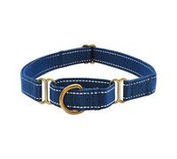 2026 Collar para perro sin hebilla, collares de entrenamiento resistentes, collares de perro de servicio para todos los cachorros, colección colorida (azul oscuro, ajustable, 17,8-43,2 cm) (azul, M)