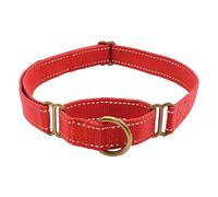 2026 Collar para perro sin hebilla, collares de entrenamiento resistentes, collares de perro de servicio para todos los cachorros, colección colorida (azul oscuro, ajustable, 17,8 a 43,2 cm) (rojo, M)