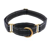 2026 Collar para perro sin hebilla, collares de entrenamiento resistentes, collares de perro de servicio para todos los cachorros, colección colorida (azul oscuro, ajustable, 17,8 a 43,2 cm) (negro, M