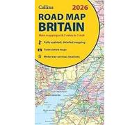 2026 Collins Road Map Of Britain: Folded Map