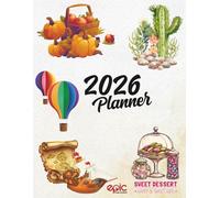 2026 Colorful Planner - A planning journal with bullet-style layouts: Monthly page for goals + roomy two-page weeklies • 12 unique themes all year