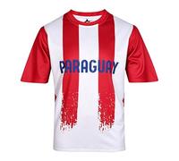 2026 Copa de Fútbol Camisetas Aficionados 48 Equipos Nacionales Deporte Casual Bandera Nacional Impresión Hombre Mujer Entrenamiento Transpirable Decado Rápido Playera T Shirt Paraguay L