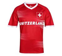 2026 Copa Mundial de Fútbol Jersey Camiseta 48 Países Soccer Cup Fanáticos Cheer T Shirt Hombre Mujer Fan Manga Corta Transpirable Deportivo Casual Football Playera Suiza M