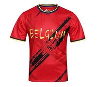 2026 Copa Mundial de Fútbol Jersey Camiseta 48 Países Soccer Cup Fanáticos Cheer T Shirt Hombre Mujer Fan Manga Corta Transpirable Deportivo Casual Football Playera Bélgica S