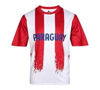 2026 Copa Mundial de Fútbol Jersey Camiseta 48 Países Soccer Cup Fanáticos Cheer T Shirt Hombre Mujer Fan Manga Corta Transpirable Deportivo Casual Football Playera Paraguay L