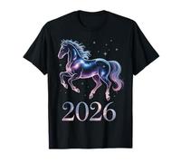 2026 Cosmic Horse Galaxy Style Lunar Celebration Art Camiseta