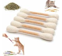 2026 Cotton Swabs Cat Toys with Catnip 6 Pk Durable Big Kitten Chew Dental Teething Ropes Giant Interactive Felt Kitty Kicker Toy Sticks for Boredom Ejercise Play Anxiety Digestive Aid Lover Gift