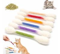 2026 Cotton Swabs Cat Toys with Catnip 6 Pk Durable Big Kitten Chew Dental Teething Ropes Giant Interactive Felt Kitty Kicker Toy Sticks for Boredom Ejercise Play Anxiety Digestive Aid Lover Gift