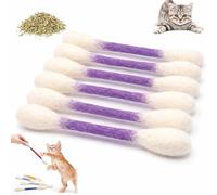2026 Cotton Swabs Cat Toys with Catnip 6 Pk Durable Big Kitten Chew Dental Teething Ropes Giant Interactive Felt Kitty Kicker Toy Sticks for Boredom Ejercise Play Anxiety Digestive Aid Lover Gift