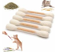 2026 Cotton Swabs Cat Toys with Catnip 6 Pk Durable Big Kitten Chew Dental Teething Ropes Giant Interactive Felt Kitty Kicker Toy Sticks for Boredom Ejercise Play Anxiety Digestive Aid Lover Gift