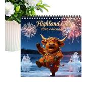 2026 Cow Wall Calendar - Adorable Illustrated Monthly Planner, 12 Pages for Efficient Scheduling, Study Planning, and Daily Appointments | Perfect for Bedroom Kitchen Office Classroom Use