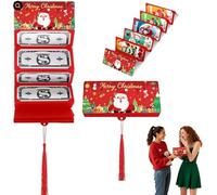 2026 Creative Christmas Cash Gift Surprise Envelope with Tassel - ChristmasMoney or GiftCard Holder with10 Slots, Festive GiftCards Book, for Family & Friends Holiday Savings (#2)