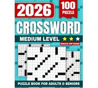 2026 Crossword Puzzle Book for Adults and Seniors: 100 Medium Level Crosswords to Boost Brain Health | Large Print Activity Book for Memory Improvement and Mental Fitness