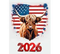 2026 Cute Highland Cow Weekly Planner: 8.5" x 11" Inches Monthly Daily Calendar