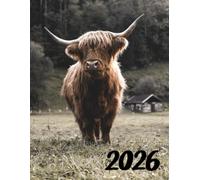 2026 Cute Highland Cow Weekly Planner: 8.5" x 11" Inches Monthly Daily Calendar