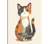 2026 Cute Tricolor Cat Planner | Graphic Calico Kitty Weekly & Monthly Organizer | Paperback | Large 8.5x11" Planner with 110 Fun Pages