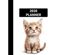 2026 daily and Monthly calendar Planner 7X9, 12 Months, Jan to Dec 2026, with Hourly Time Slots, soft cover, Small Planner Notebook, time Management and Hit Your Goals, Lasts 6month: cute cat