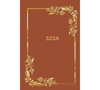 2026 Daily Notebook: Lined Journal with Cream Pages, Premium Brown Cover with Gold Frame - Minimalist Notebook for Notes, Writing, and Personal Journaling| 6 x 9 , 200 pages
