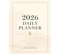2026 Daily Planner: 365-Day Organizer with Monthly Calendar, Daily Schedule, Habit Tracker & Gratitude Log - Elegant Minimalist Productivity Notebook, 8.5x11, 590 Pages