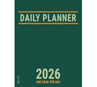 2026 Daily Planner 8.5 x 11 One Page Per Day: January to December Full Page a Day For Business and Personal Life , Hourly Appointments , Large Green