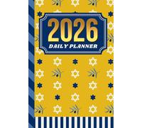 2026 Daily Planner: Hardcover / One Page Per Day / 6x9 Dated Organizer With Hourly Diary - 1 Hour Time Slots / To Do List / Notes Section / Scheduling Gift / Star Of David Pattern Theme Cover